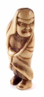 Lot 173 - 19th century Japanese Netsuke of Fukuroku