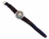 Lot 233 - Gent's Bulova Accutron gold capped and steel wristwatch, round dial exposed skeleton Accutron movement, steel chapter ring to gold plated round head w