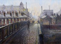 Lot 243 - Reg Gardner, The Iron Bridge, Gorton, Manchester, oil.