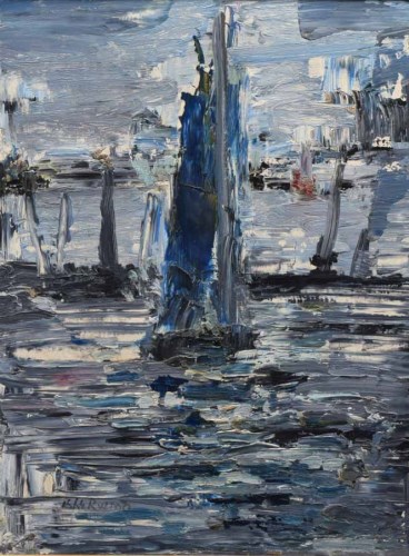 Lot 248 - J.L. Isherwood, Yacht, Southport Lake, oil.