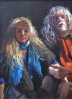 Lot 255 - Robert O. Lenkiewicz, Study for Painter with Stella, oil.