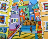 Lot 267 - Mike Weeden, Off to Work, oil.