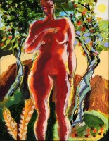 Lot 268 - David Imms, Cornfield Figure, mixed media.