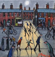 Lot 289 - James Downie, The Street, oil.