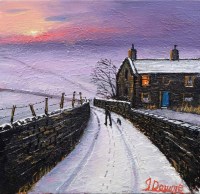 Lot 290 - James Downie, Evening Stroll, oil.