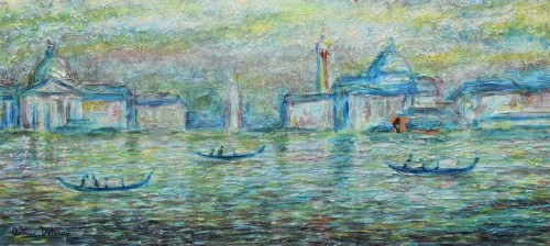 Lot 298 - Arthur Delaney, Venice, oil.