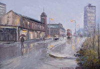 Lot 303 - Reg Gardner, May's Pawn Shop, Rochdale Road, Collyhurst, oil.