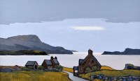 Lot 317 - David Barnes, Looking West to Loch Broom, oil.