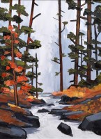 Lot 318 - David Barnes, The Forest Below Siabod, oil.