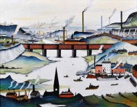 Lot 332 - John Hanley, The Bridge, oil.