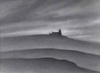 Lot 344 - Trevor Grimshaw, Hilltop Church, graphite.