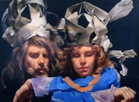 Lot 353 - After R.O. Lenkiewicz, The Painter with Mary - Project 14, signed print.