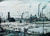 Lot 359 - After L.S. Lowry, An Industrial Town, signed print.