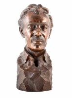 Lot 367 - Mark Batten, A bronze portrait bust of John Hull Grundy.