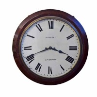 Lot 398 - A 19th century mahogany wall clock