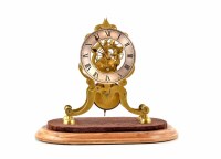 Lot 400 - Mid 19th century skeleton clock