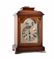 Lot 403 - An early 20th century mahogany caddy top bracket clock