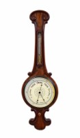 Lot 406 - Banjo barometer with silvered dial