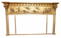 Lot 422 - Late 19th century gesso over mantle mirror