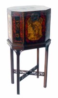 Lot 423 - Late 19th century Chinese tea chest.