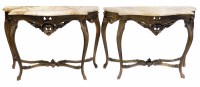Lot 429 - Pair of 20th century continental design consol tables