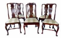 Lot 435 - Set of six Queen Anne design chairs.
