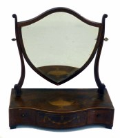 Lot 437 - Mid 19th century Hepplewhite design dressing table mirror.