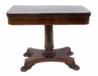 Lot 481 - Victorian rosewood veneered fold-over card table