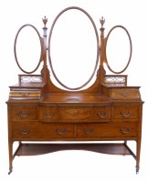 Lot 487 - Edwardian satinwood satin wood dressing table