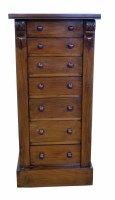 Lot 489 - Victorian walnut Wellington chest.
