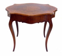 Lot 493 - Late 19th century walnut veneered occasional table