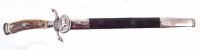 Lot 14 - German hunting hanger and scabbard, with finely