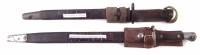 Lot 45 - Two SMLE Bayonets with scabbards and frogs, the