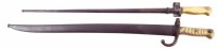 Lot 56 - French Yataghan 1866 pattern bayonet and a Lebel bayonet