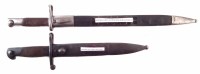Lot 60 - Spanish 1941 Bolo bayonet and scabbard, the blade