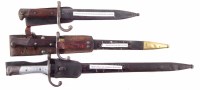 Lot 70 - Three bayonets, to include a Mexican 1899