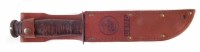 Lot 75 - US Marine Corps KA-BAR fighting knife and leather