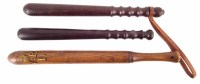 Lot 105 - Three police truncheons