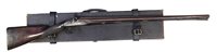 Lot 116 - Percussion double barrel 15 bore shotgun in case