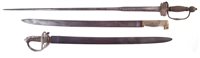 Lot 108 - Court sword, short sword and a machete.