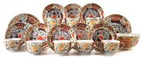 Lot 152 - Spode part imari pattern 1220 service 8 teacups and saucers, slop bowl and pair of saucer dishes c. 1820.