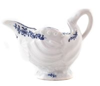 Lot 145 - Lowestoft shell moulded ewer