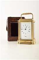 Lot 659 - A mid 19th century brass carriage by Charles J Klaftenberger