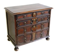Lot 690 - 17th century oak chest of drawers.