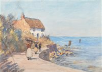 Lot 323 - J.W. Booth, "Runswick Bay", watercolour.