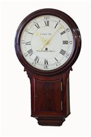 Lot 354 - A rare early 19th century mahogany tavern clock by Israel Smyth of Woodbridge, Suffolk