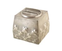Lot 101 - An Archibald Knox For Liberty Tudric pewter biscuit barrel