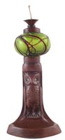 Lot 132 - Loetz style chamber stick.