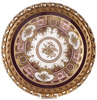 Lot 161 - English porcelain plaque with raised pase decoration.