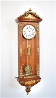 Lot 361 - Vienna regulator with oak case.